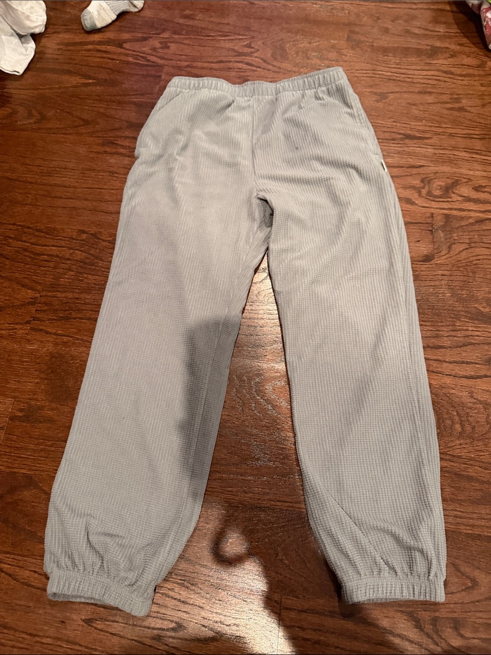 GAP Light Gray Ribbed Kids Jogger Pants